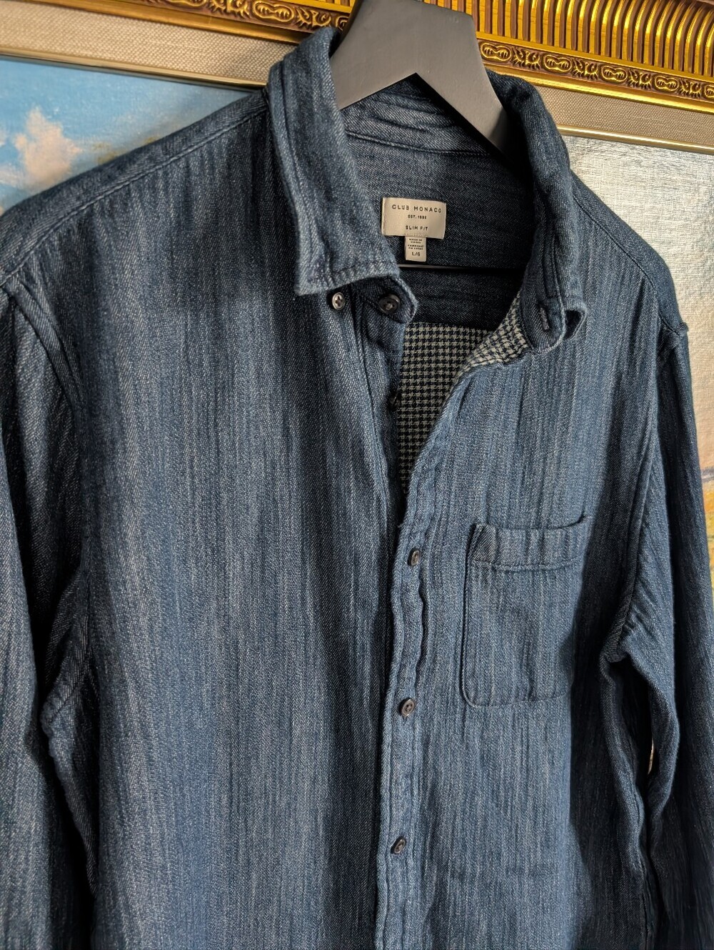 Club Monaco Indigo Slim Shirt Jacket